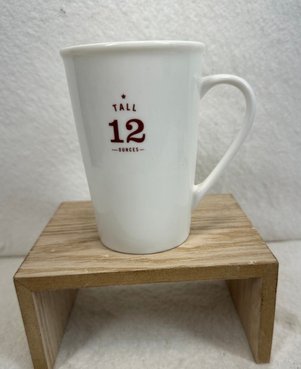Starbucks Vintage Ceramic Mug DTD 2010 Featuring Brown Lettering Tall Size 12 OZ